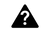 Black icon that is a question mark in a triangle