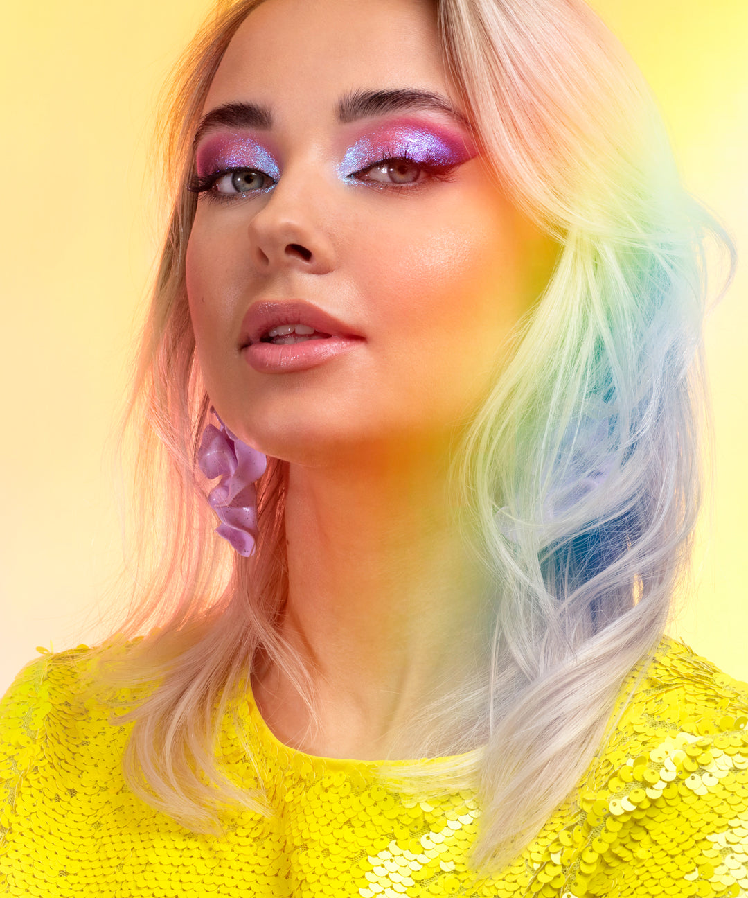 Looking for Rainbows Colourful Multichrome Effect Eyeshadow Palette Glossgods Cosmetics 