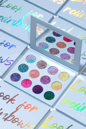 Looking for Rainbows Colourful Multichrome Effect Eyeshadow Palette Glossgods Cosmetics 